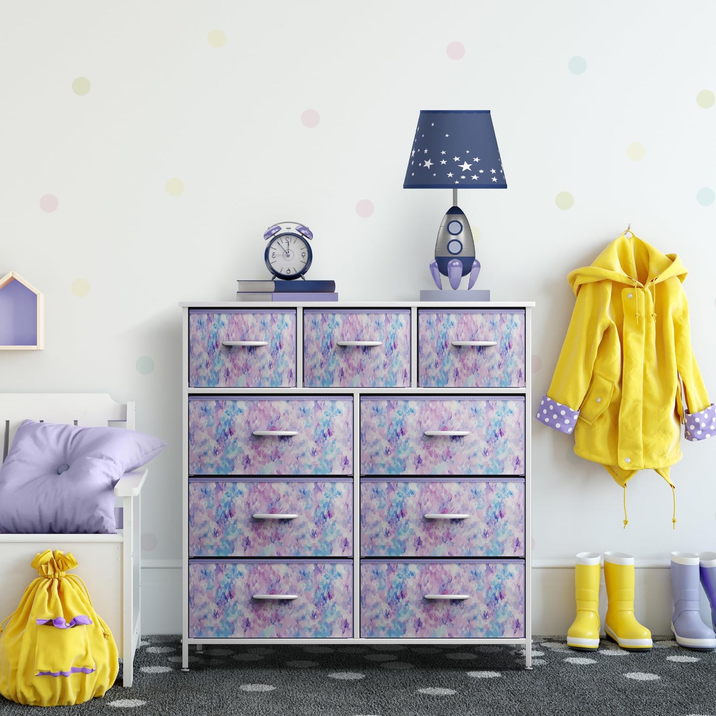 Sorbus Kids Dresser with 9 Drawers - Furniture Storage Chest Tower Unit for Bedroom, Hallway, Closet, Office Organization