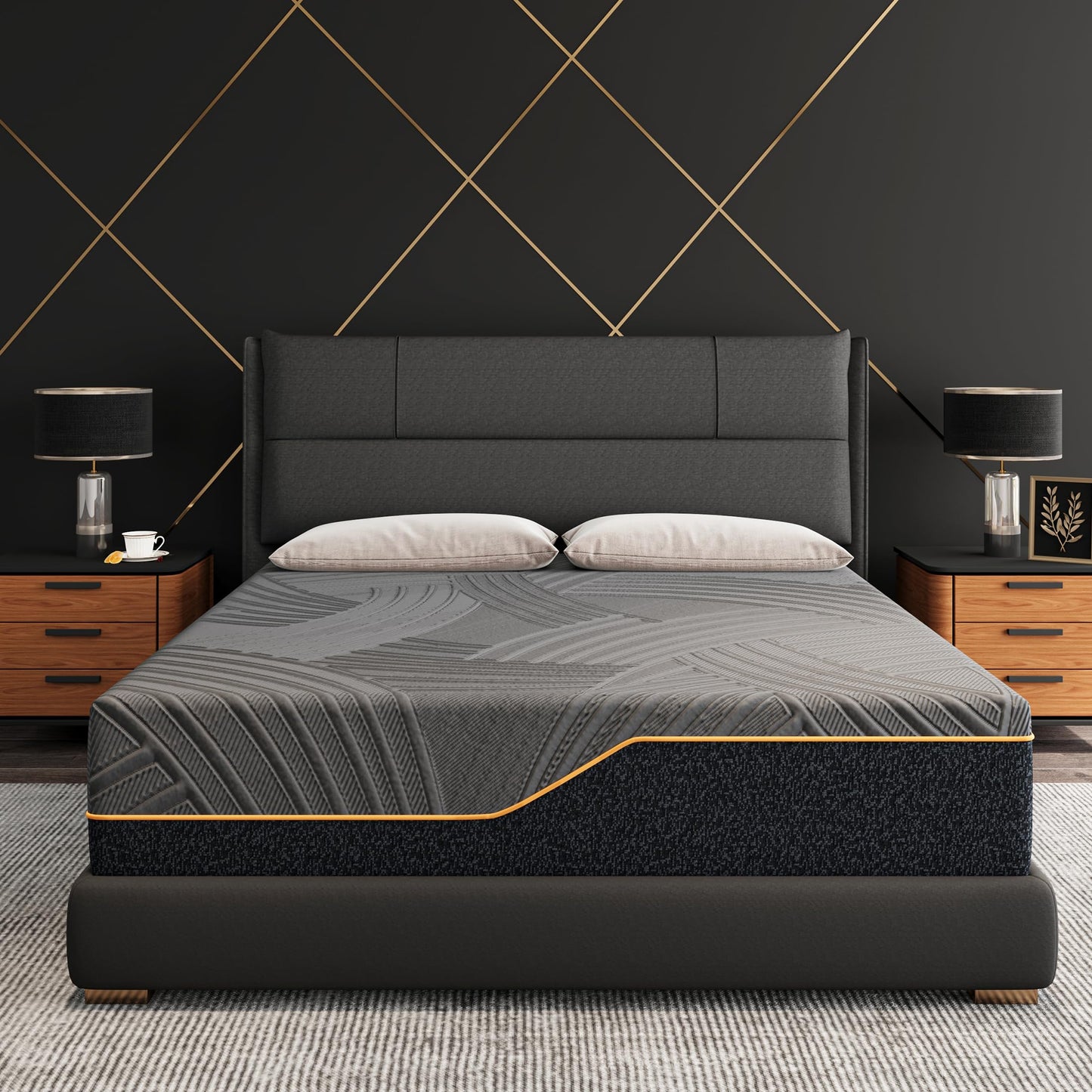 Dyonery 14 Inch Firm King Size Mattress in a Box, Copper Memory Foam Mattress with Cooling Cover, Relieving Pressure & Back Pain, Fiberglass-Free, CertiPUR-US Certified, Foam Made in USA, 76"x80"x14"