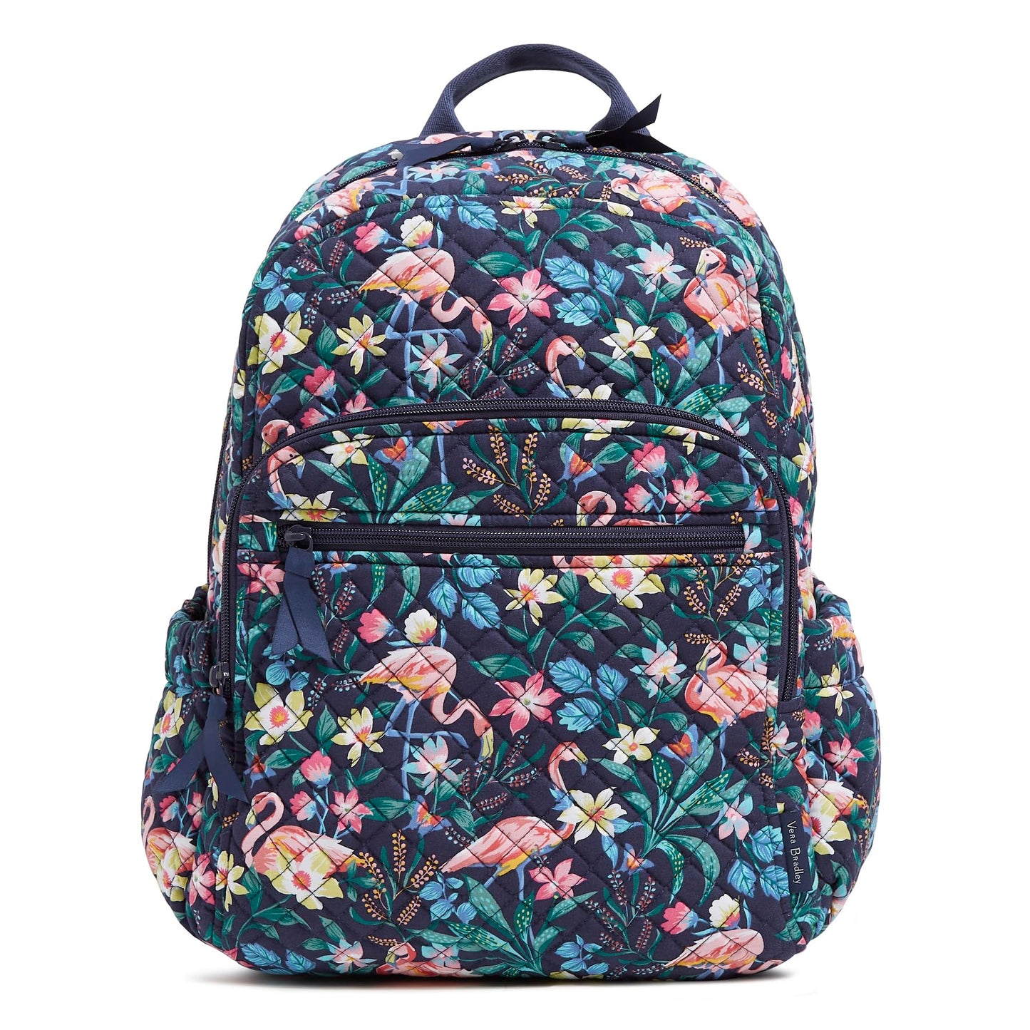 Vera Bradley Cotton Campus Backpack, Flamingo Garden