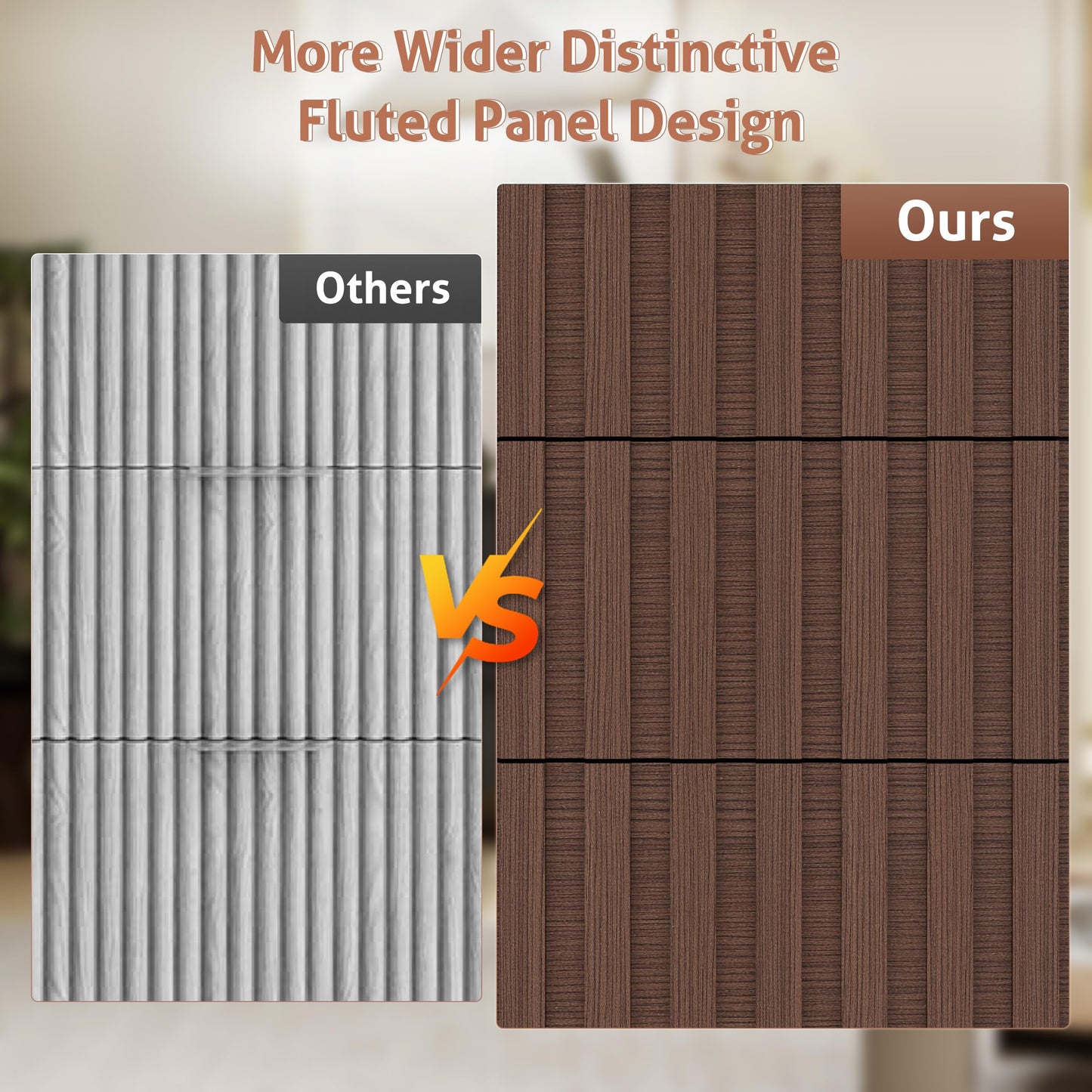 UEV 59" Fluted Dresser with 9 Drawers for Bedroom, Mid Century Style Fluted Dresser, Long Chest of Drawers TV Stand for Bedroom, Hallway (Walnut)
