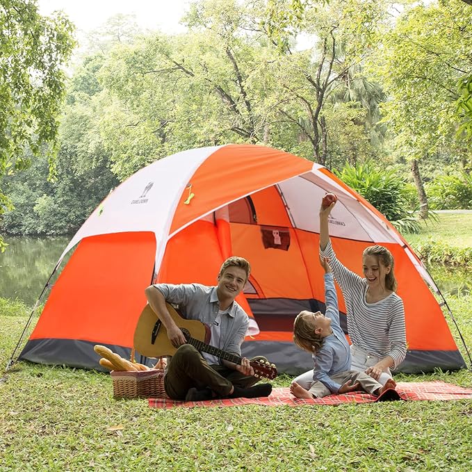CAMEL CROWN Tents for Camping 2/3/4/5 Person Camping Dome Tent, Waterproof,Spacious, Lightweight Portable Backpacking Tent for Outdoor Camping/Hiking