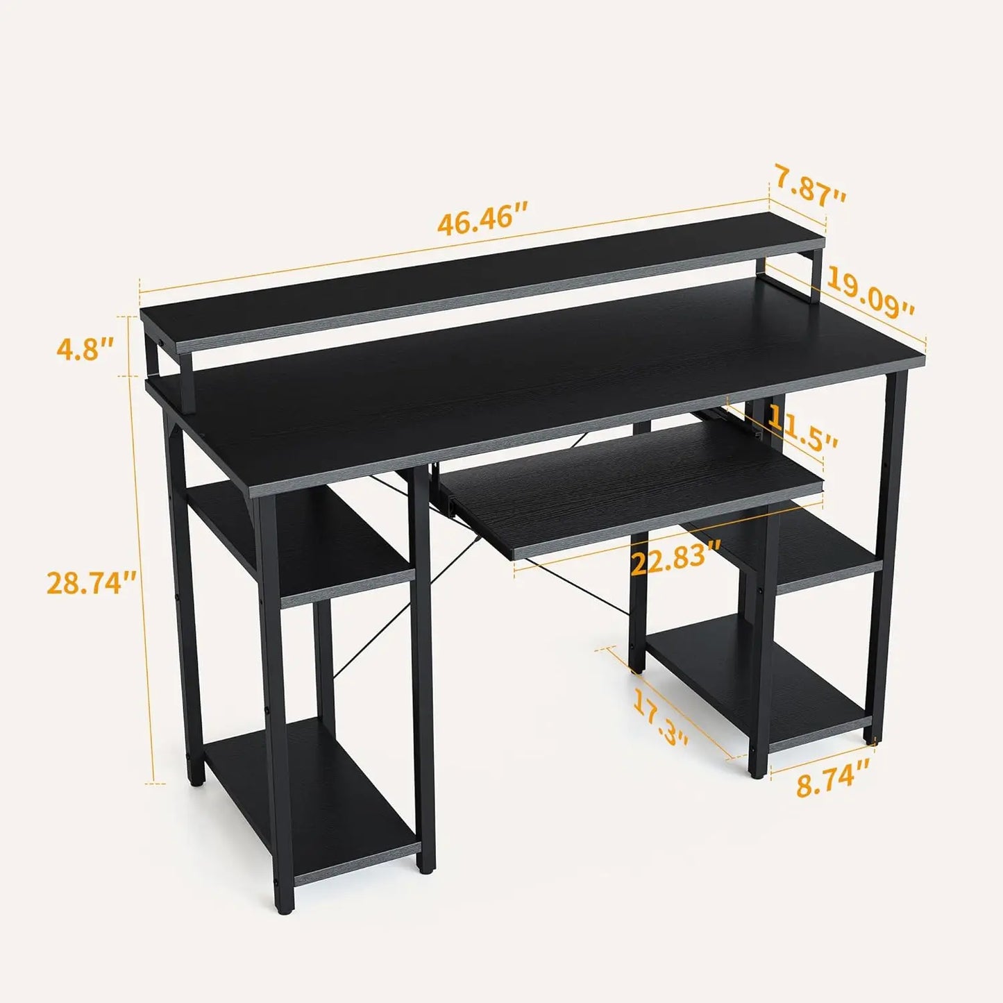 CubiCubi Office Desk with Keyboard Tray