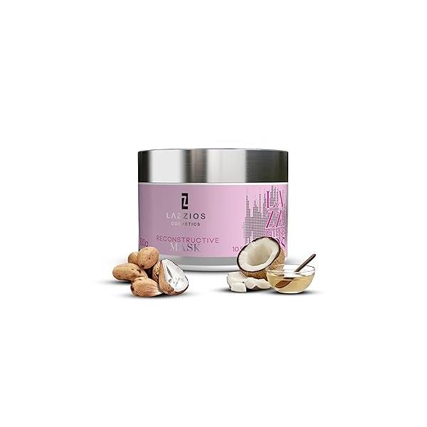Lazzios Intense Hair Mask - Deep Conditioning Treatment with Nano-Repair Technology, Hydrating Keratin & Argan Oil for Dry, Frizzy 300g