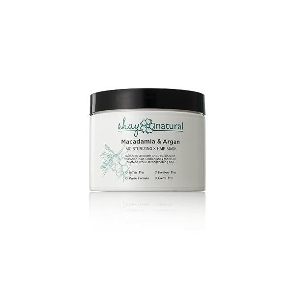 Macadamia & Argan Oil Hair Mask | Deep Conditioner, Hydrates Moisturizes For Color Treated, Dry Damaged Easily Comb Through Hair| Paraben Sulfate Free
